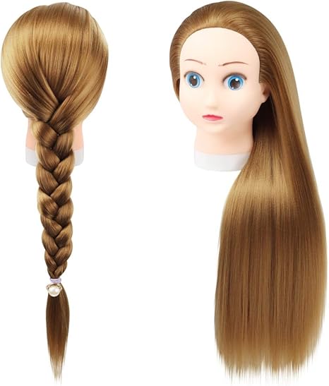 Tfmox Training Head Kids Blonde Hair Mannequin Professional