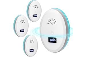 BEIJIXI Ultrasonic Pest Mouse Repeller,Rodent Mouse Rat Repellent,Spider Repellent Indoor,Insect Repellent Pest Ultrasonic Plug in,Mice Indoor Repellent,Roach Repellent (4, White)
