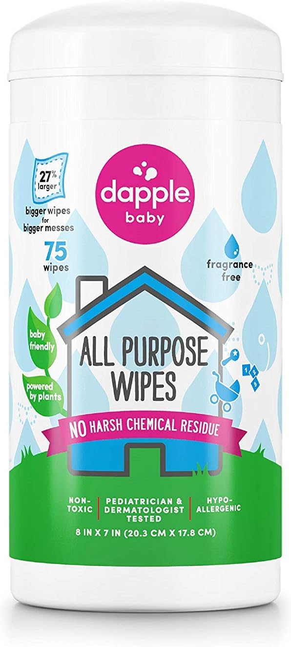 Dapple Toy & Surface Wipes, Fragrance Free - 75 Ea, 75count