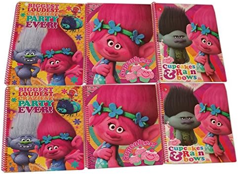 Dreamworks Trolls Notebooks - Pack of 6