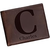 Personalized Engraved Wallet Full Grain Leather With RFID Blocking, Special Custom Wallets, Genuine Leather Personalize Mens Wallet, Monogram Leather Wallet For Men Husband Son