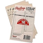 Rawlings | SYSTEM-17 Lineup Card Refill Pack | Baseball/Softball | Four-Part Lineup Cards