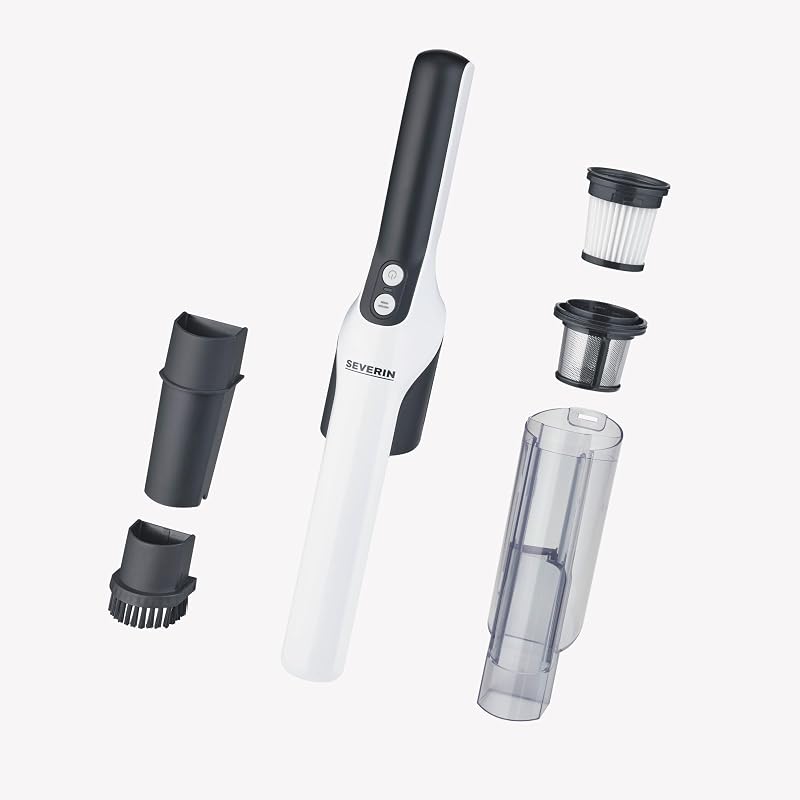 7140, Aspirabriciole a batteria, Autonomia fino a 30 min, Supporto con base di ricarica, 3 accessori inclusi, 2 velocità, Motore digitale 120 W