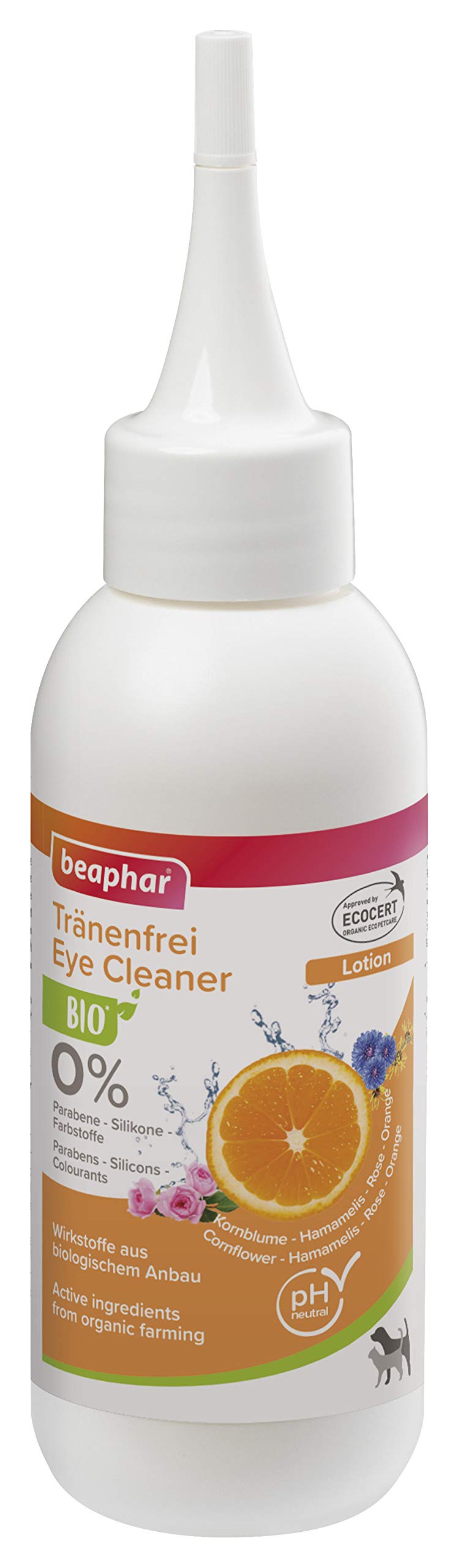 Beaphar Organic Tear Lotion for Dogs and Cats Gentle Care and Cleansing the Eye Environment 100 ml