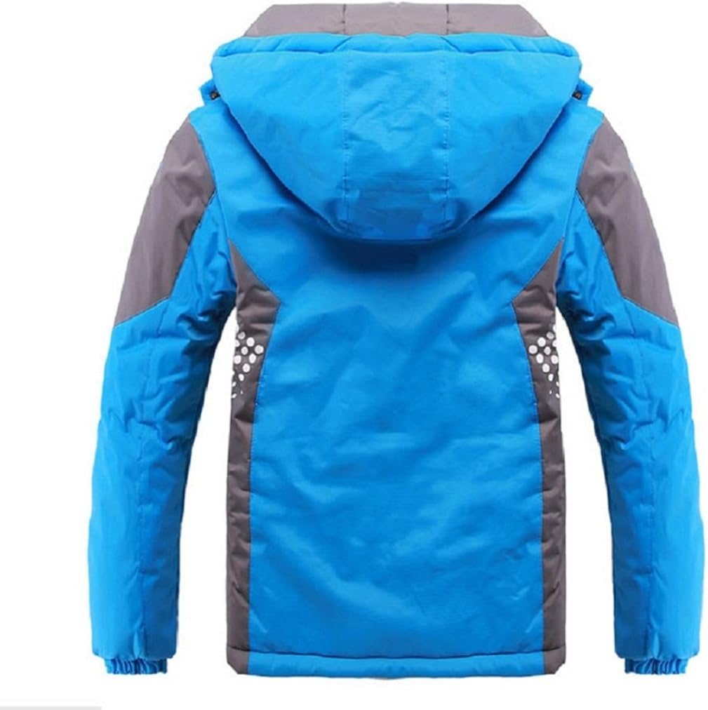 Valentina Latest Boys Thicken Fleece Hooded Jacket Warm Quilted Coat Outdoor Cool Cute Fashion for Winter Autumn Spring: Clothing