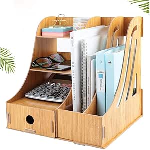 Estante De Madera del Archivo En El Escritorio Estanteria Simple