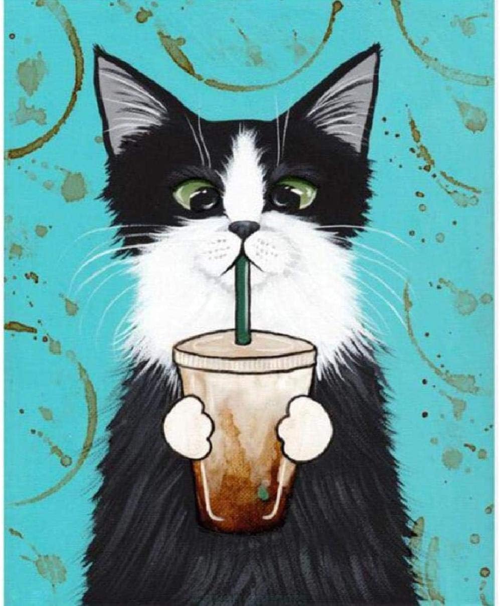 BJBJBJ 1000 Pieces of Wooden Puzzles Adult Puzzle Jigsaw cat Drinking Leisure time Home Decoration Creative Art