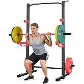 VEVOR Power Cage Squat Rack, Multifunctional Squat Rack for Home Gym, Workout Strength Training Equipment for Bench Press Squats Pull-Up