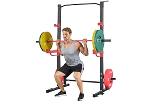 VEVOR Power Cage Squat Rack, Multifunctional Power Rack Home Gym, 1000LBS Strength Training Workout Equipment with 4 Band Peg