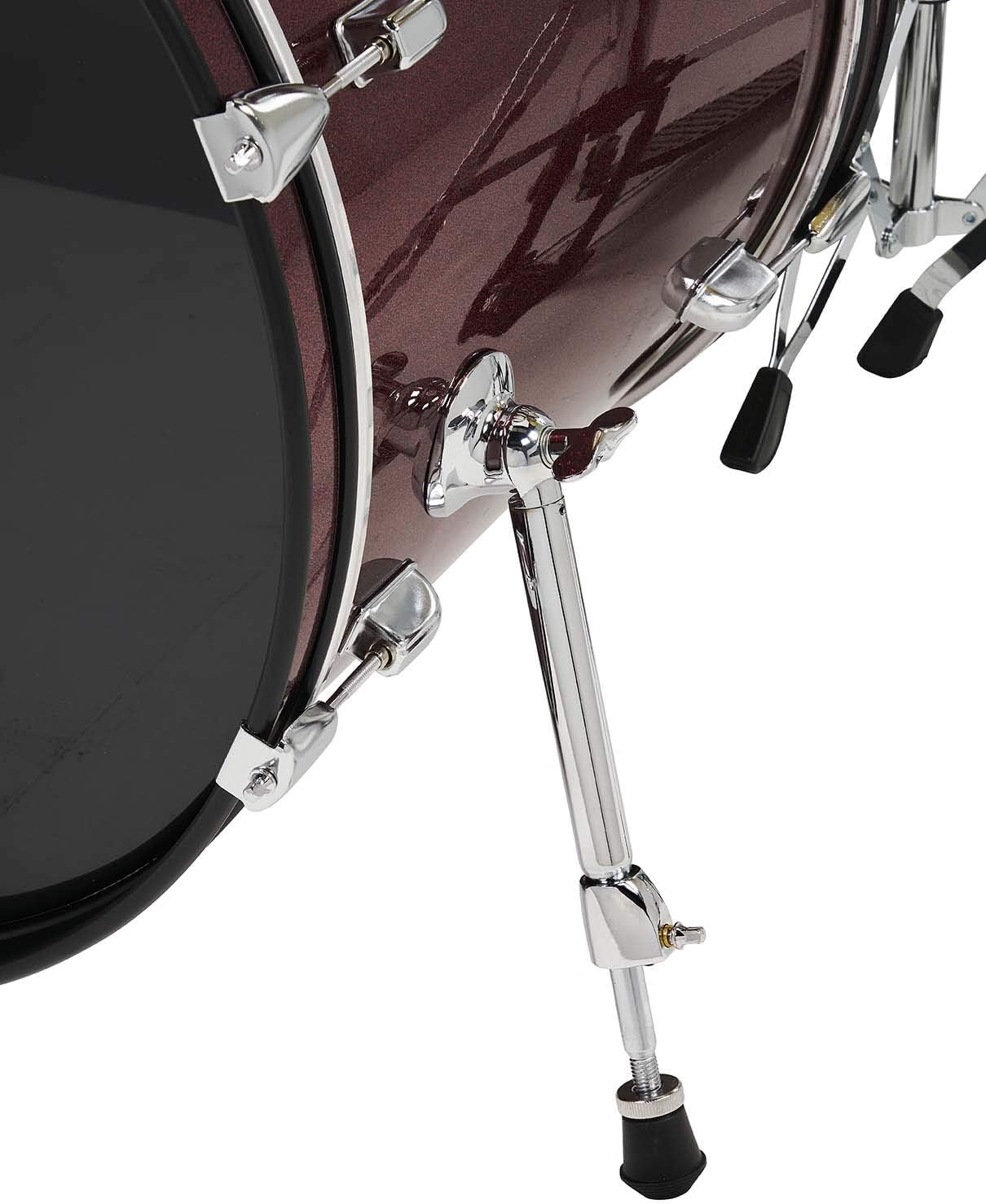 sam ash drum machine on Amazon Com Pacific Drums Center Stage Complete Drumkit 5 Drum Set Ruby Red Sparkle 7x10 8x12 14x16 Floor 16x22 Kick 5x14 Snare Pdce2215ktrr Musical Instruments