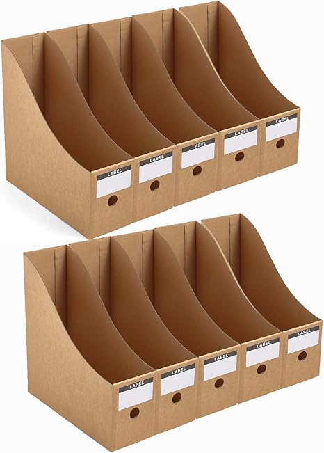 Amazon Panavage ファイルボックス 紙 収納ボックス 小物入れ ファイルスタンド 書類ケース 机上収納ボックス ファイルボックス 文具収納 事務用品 組み立て式 10個組 ボックスファイル 文房具 オフィス用品