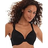 Carnival Women's Full Figure Seamless Molded Lace Deep Plunge Bra