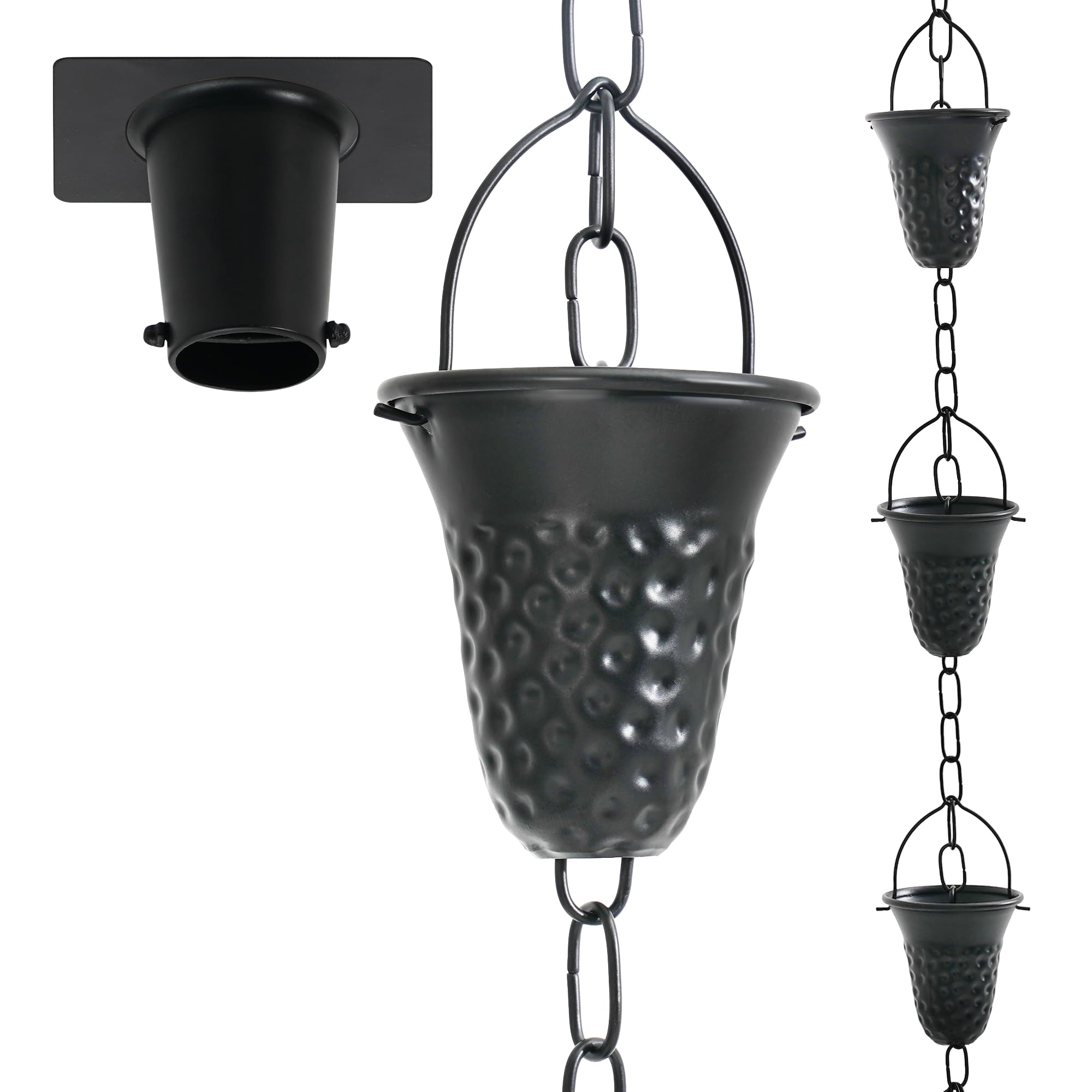 Mua Rain Chains for Gutters with Gutter Adapter, Pure Aluminum Hammered