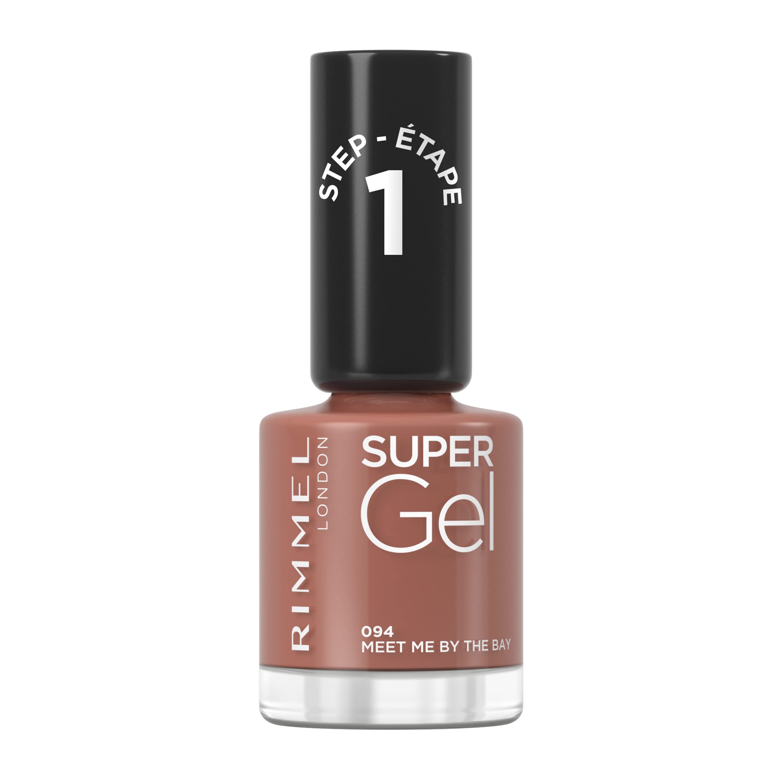 Rimmel Super Gel, 094 Meet Me By The Bay, Long-Lasting Nail Polish, Glazed Finish, Easy Application, Gel-like Manicure, Chip Resistant, Clean Formula, 12ml
