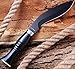 Grand Way Kukri Fixed Blade Gurkha Knife - Classic Black Curved Steel Sword Machete - Big Fix Hunting Knife - Large Bowie Survival Tool XG-B