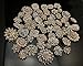 L'VOW Silver/Gold Color Sparking Wedding Bridal Crystal Brooch Bouquet Kit Pack of 10 (Gold)