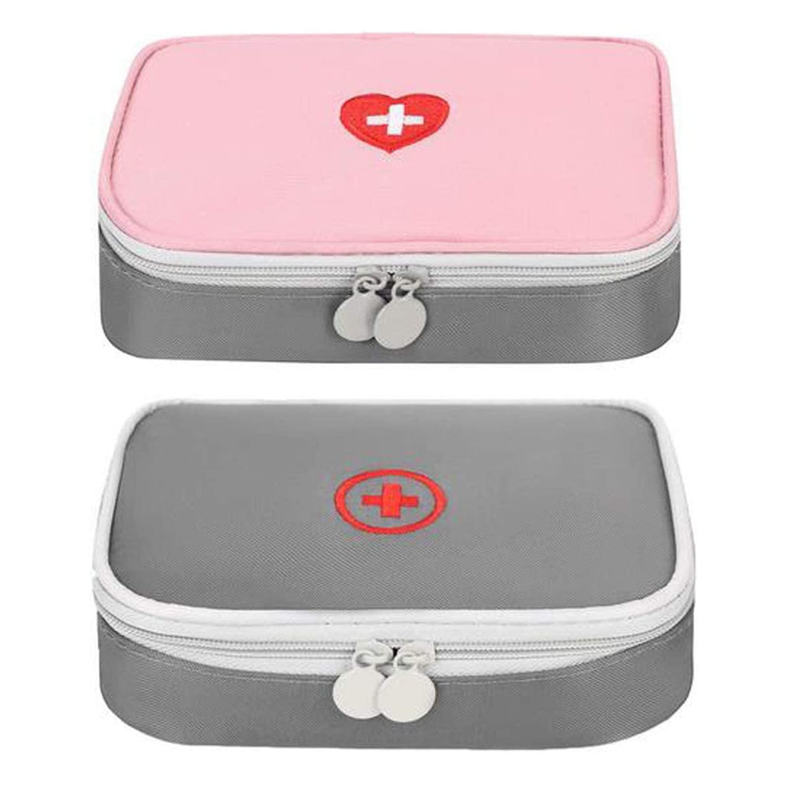 Zuzer First Aid Kit Empty Bag, 2pcs Emergency Medical Bag Medical Storage Case Emergency Survival Pouch Home Outdoor Medicine Package(Empty Bag,14 * 11 * 4cm)