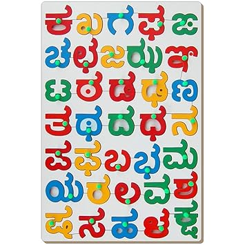 Kidken Consonants Kannada Alphabets Cut Out for Kids