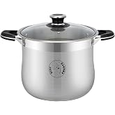 Vivicreate 22.5 Quart Stainless Steel Stock Pot with Lid Large Induction Cooking Pot for Pasta Soup Boiling Stew with Measure