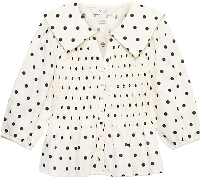Blusa Fruncida de Lino Estampada UK 10 (EU 38)