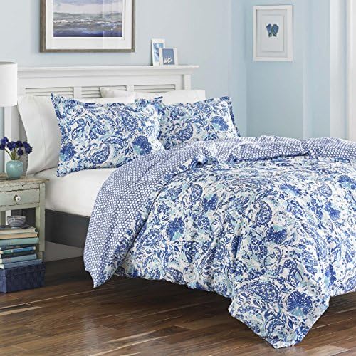 Poppy & Fritz Brooke Cotton Comforter Set Full/Queen Blue
