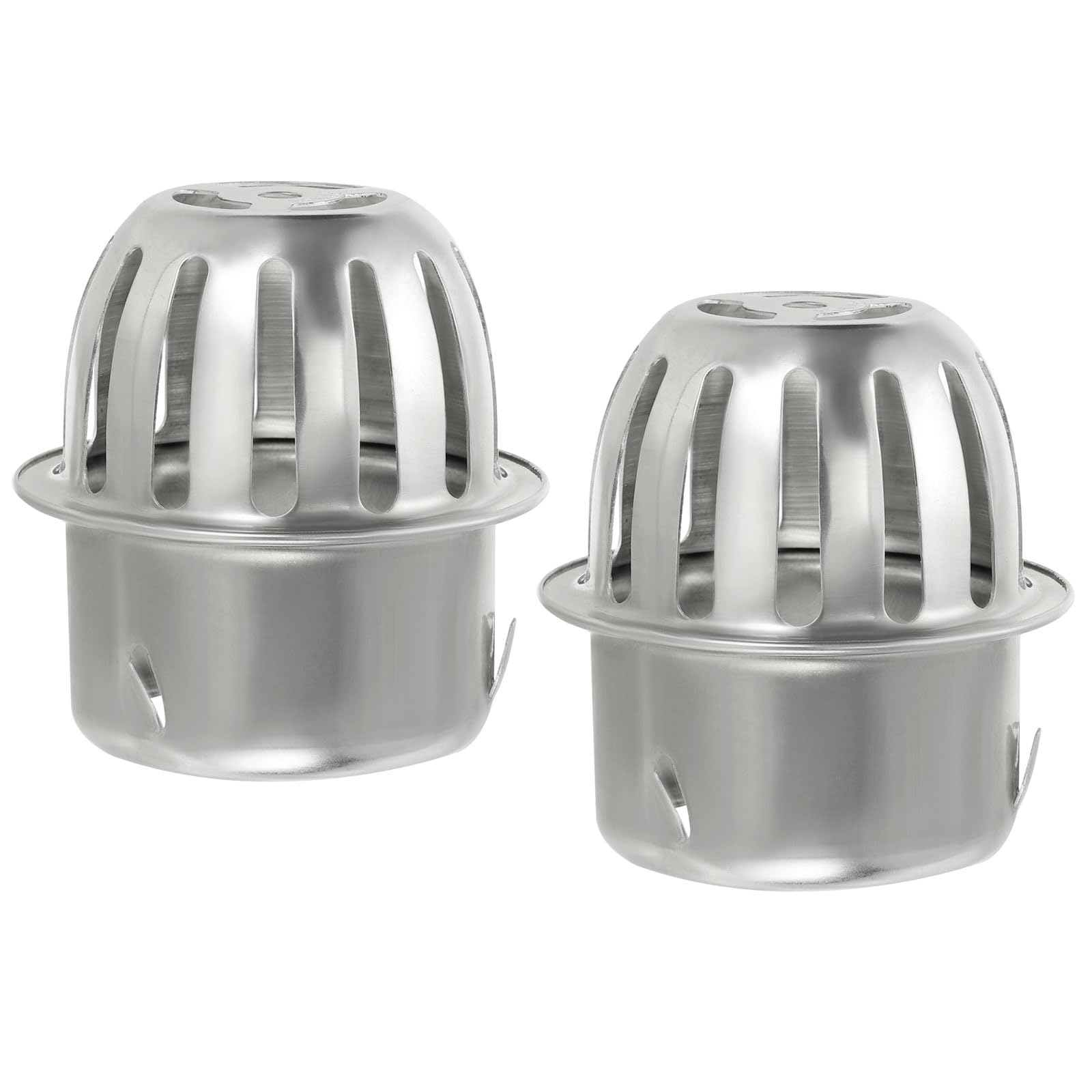 PATIKIL Dome Gutter Guard Filter, 2 Pack 304 Stainless Steel Downspout Strainer, Anti-Blocking Outdoor Gutter Cleaning Tool for Stops Leaves Debris, Fits 2.8-3 Inch