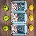 [2-Compartment] Glass Meal Prep Container Set with Snap-Locking Lids, BPA-Free, Airtight, Leakproof, Microwave, Oven, Freezer, Dishwasher Safe (5 Cups, 40 Oz, Rectangle)