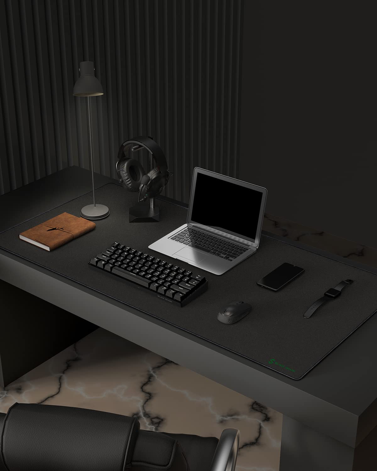 Black Shark Gaming Mauspad XXL 1200 x 600 mm Übergröße groß Mousepad XXL mit wasserdichter Oberfläche Mouse Pad mit Rutschfester Gummiunterseite Gaming Zubehör Manta P4 8