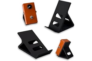 BANTLOU Guitar Desktop Pedal Holder, 2PC Mini Guitar Pedals for 30 Degree and 60 Degree, Compact Guitar Pedal Organiser for Home Studios, Desktops and Practice Spaces