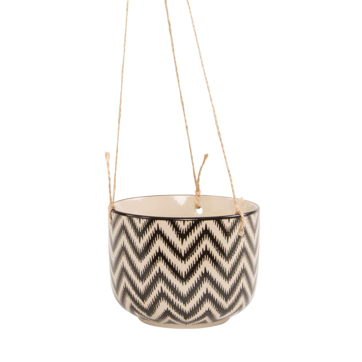 Sass & Belle Black Geo Zinnia Hanging Planter