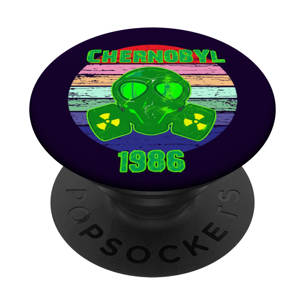 Chernobyl Radioactive Nuclear Mask Vintage Retro Sun Design PopSockets Swappable PopGrip