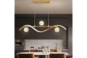 BULUXE LED Linear Kitchen Island Light Fixtures, Modern Dimmable Dining Room Light Fixture 4-Light