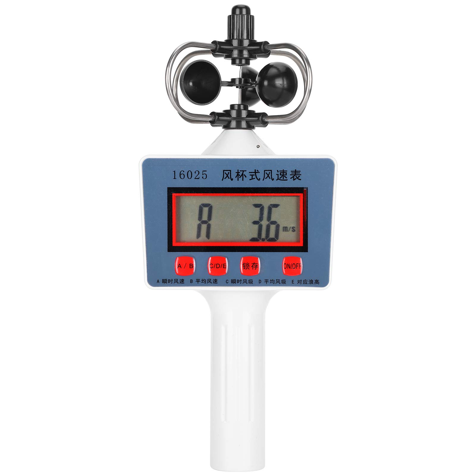 Wind Speed Meter, New Type Energy Saving Cup Style Anemometer Wind Cup Anemometer Durable Light Weigh Forestry