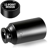 TSIEBRV 30mm 12 Point Axle Nut Socket, Anti-Slip 30mm Socket | For Axle Shaft Nut Dismantling &amp; Installation, Professional Deep Impact Socket Set for Impact Ratchet Wrench