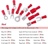 GLARKS 540pcs Insulated Crimp Terminals Kit Butt Bullet Spade Ring Connectors view 2
