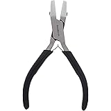The Beadsmith Double Nylon Jaw Chain Nose Pliers, 4.75 inches (120mm), Black PVC Comfort Grip Handle, with Double Leaf Spring