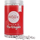 GSM Brands Ceramic Pie Weights for Blind Baking Crust, 2.2 Pounds of Reusable Beans (10mm)