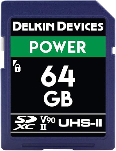 Delkin Devices 64GB POWER SDXC UHS-II V90 U3 Memory Card DDSDG200064G