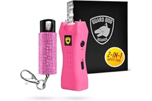 Guard Dog Security Pepper Spray and Stun Gun Flashlight, Rechargeable, Self-Defense Keychain for Women, Pepper Spray Stun Gun Combo, Personal Security Value Set, Rechargeable Flashlight, 0.5 fl oz