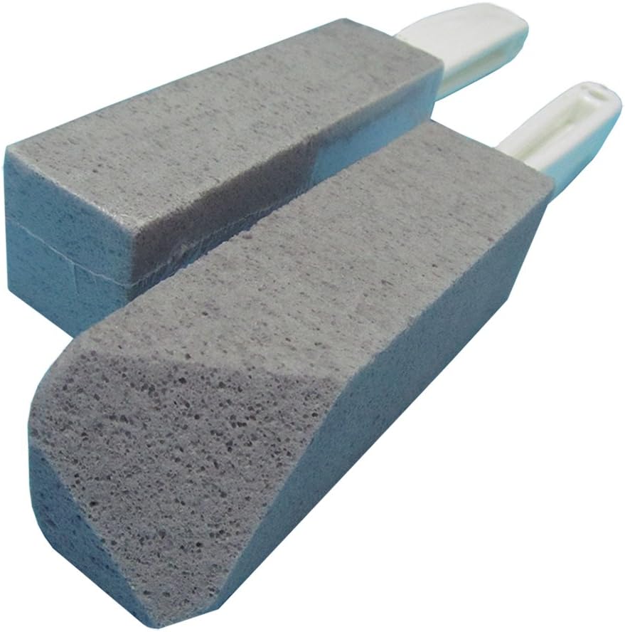 TheBattleHymn Toilet Bowl Pumice Cleaning Stone with Handle - Fine Grit,Sturdy, High Density, 2 Piece by The Battle Hymn