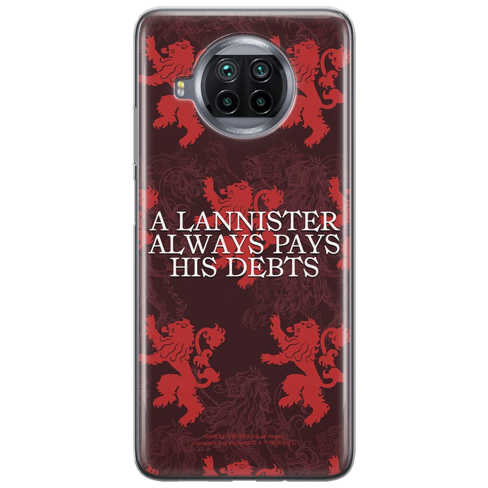 ERT GROUP mobile phone case for Xiaomi REDMI NOTE 9T original and officially Licensed Game of Thrones pattern 018 optimally adapted to the shape of the mobile phone, case made of TPU