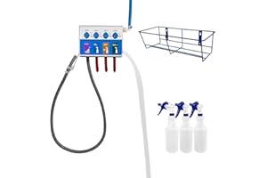 4-Products Spray Bottle&Mop Bucket, Chemical Proportioner with Wall Rack, Cleaning Chemical Dilution Dispensing Proportioner 