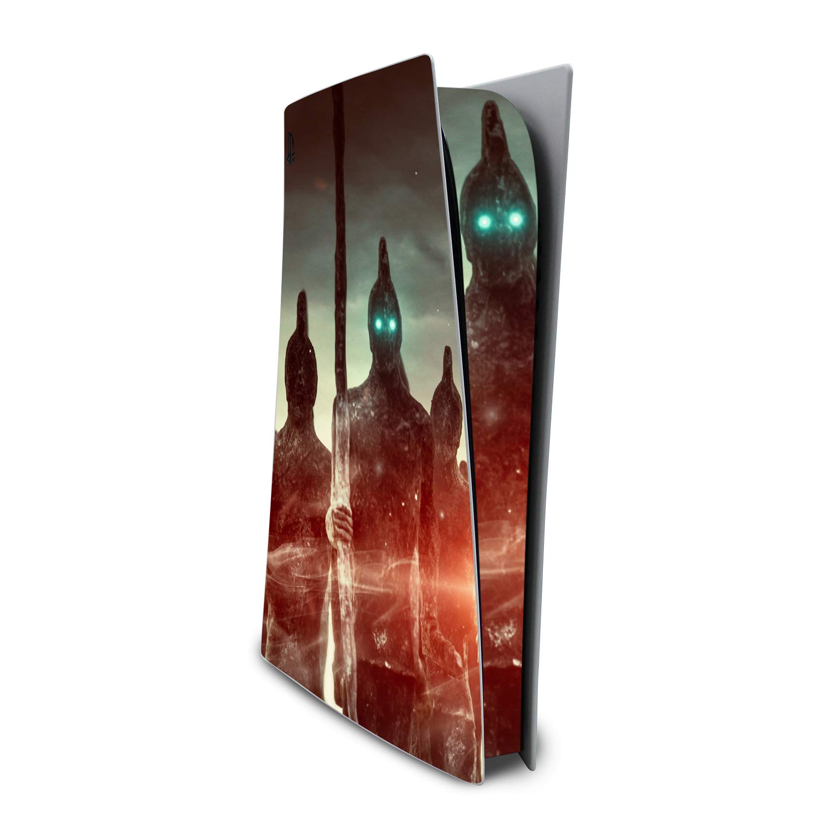 Finest Folia Screen Protector Compatible with PS5 Sticker Case for Games Console Case Sticker Vinyl Film Skin Against Scratches Design Cover RX023 (Digital Edition, No. 23 Dark Figures)