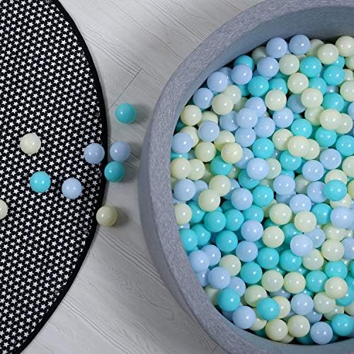 100 Ball Pit Balls Pack Soft Plastic Play Ball with 3 Colors and