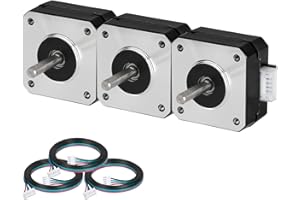 YEJMKJ Nema 17 Stepper Motor 3PCS High Accuracy 145mNm/20.53oz.in High Torque 20.5mm(0.81inch Bipolar 1A-3.5V 1.8 Degree 2 Phase 4 Lead for 3D Printer/CNC Machine Tool