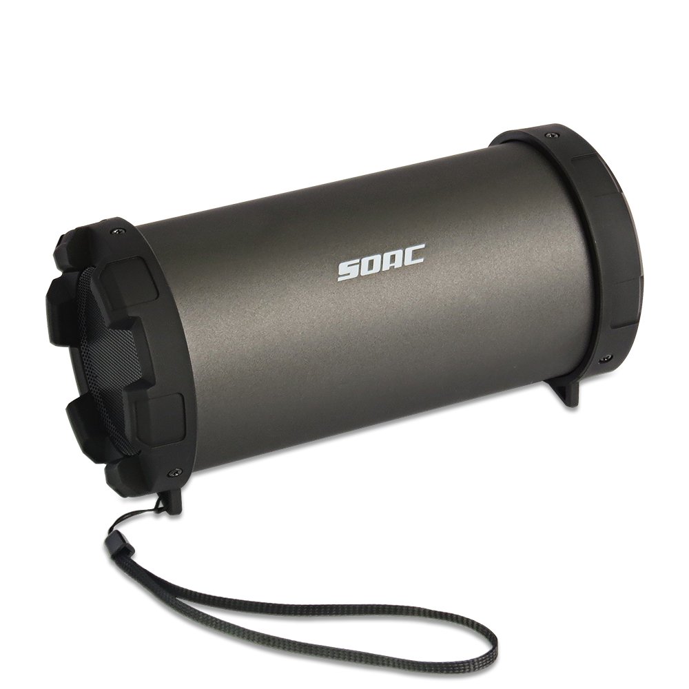 SOAC Portable Bluetooth Speaker, Outdoor Home Speaker for Party Camping, with Handheld Rope, 20W, Black by SOAC