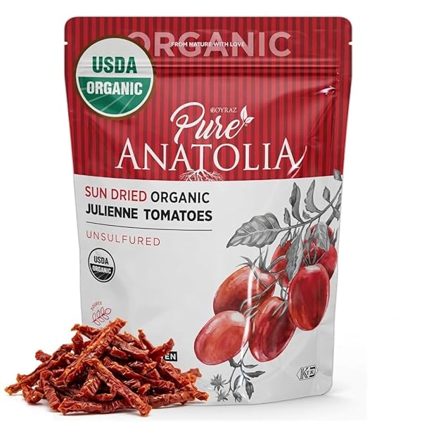 PURE ANATOLIA ORGANIC SUN-DRIED TOMATOES JULIENNE CUT –...