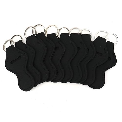 JETEHO 10PCS Neoprene Travel Keychain Case Lipstick Neoprene Lip