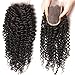 ALI JULIA Hair 3-pack Bundles 10A Malaysian Virgin Curly Hair Weft with 1pc Free Part 44 Lace Closure Unprocessed Human Hair Extensions Natural Color (14 16 18+12inch closure)