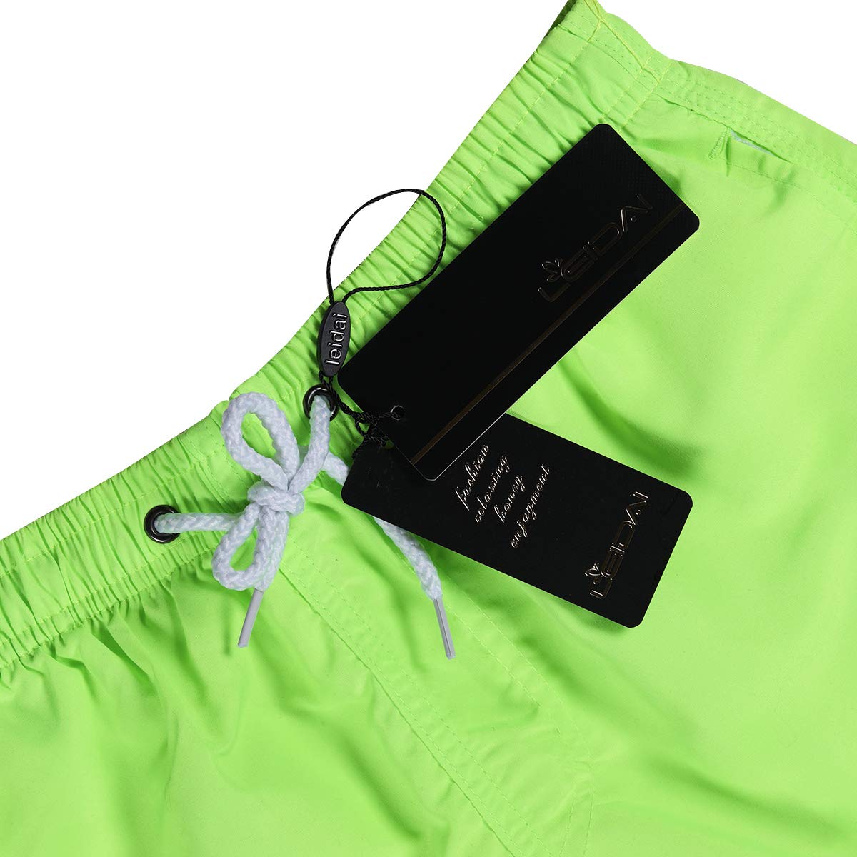 LEIDAI Men\'s Outdoor Water Sports Surfing Boardshorts Swim Trunks (Fluorescent Green, XXL)